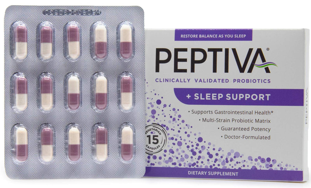 Peptiva cápsulas con liberación de melatonina para dormir mejor.