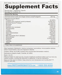 Peptiva Prodigest etiqueta digestiva: ingredientes naturales que apoyan la digestión