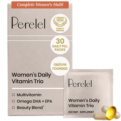 Perelel packaging delante mostrando los tres suplementos y facilidad de uso