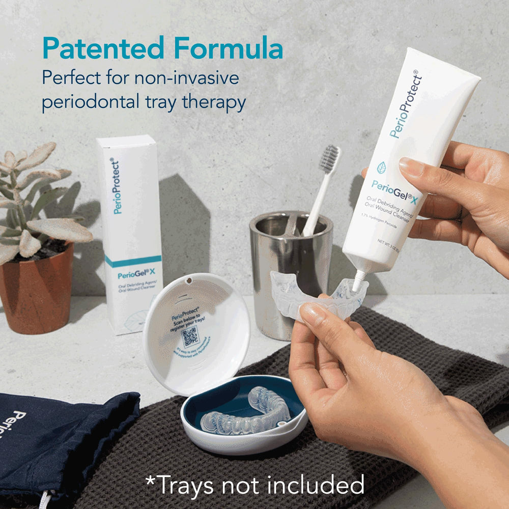 Perio Protect PerioGelX resultado sutil en sonrisa antes y después