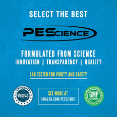 PEScience envase en mano para mostrar tamaño y porciones prácticas