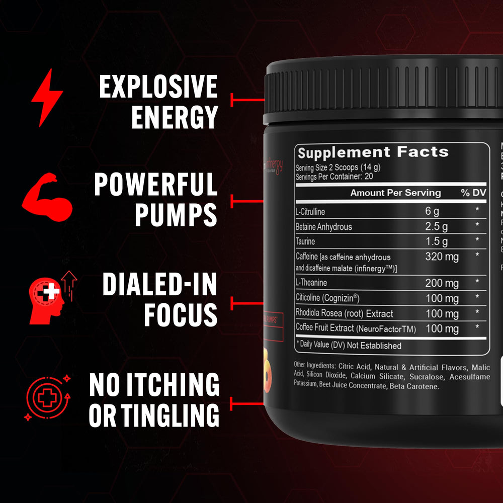 PEScience cucharada con Prolific que muestra la dosis por servicio