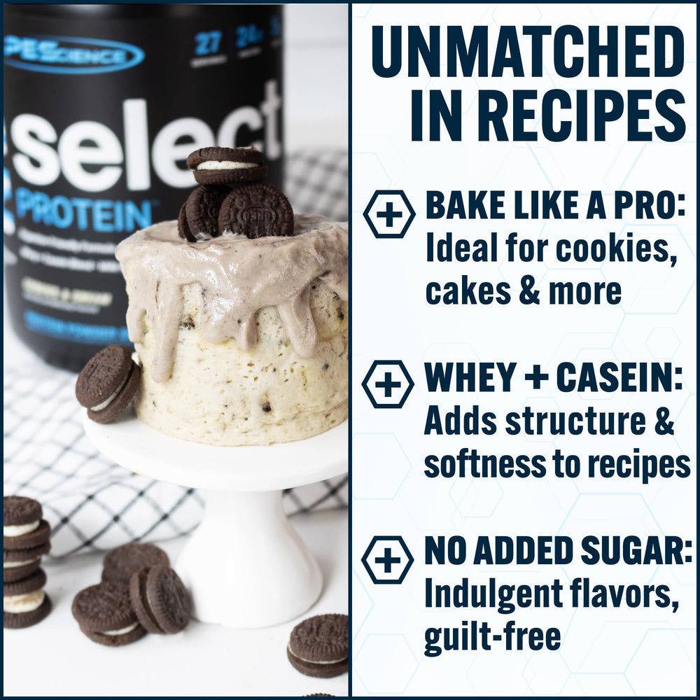 PEScience scoop con porción para control preciso de proteína por servicio