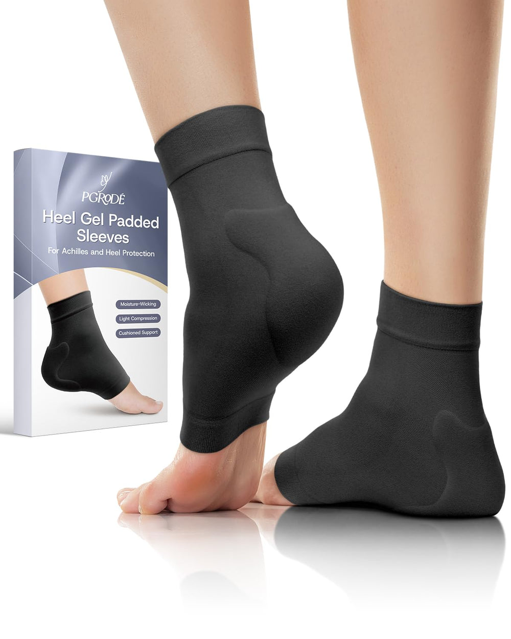 PGRODE funda de talón vista frontal protege y sujeta el tendón