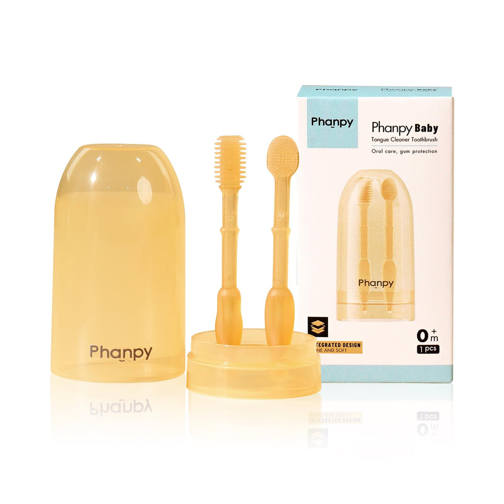 Phanpy vista frontal del cepillo y limpiador protege la higiene oral