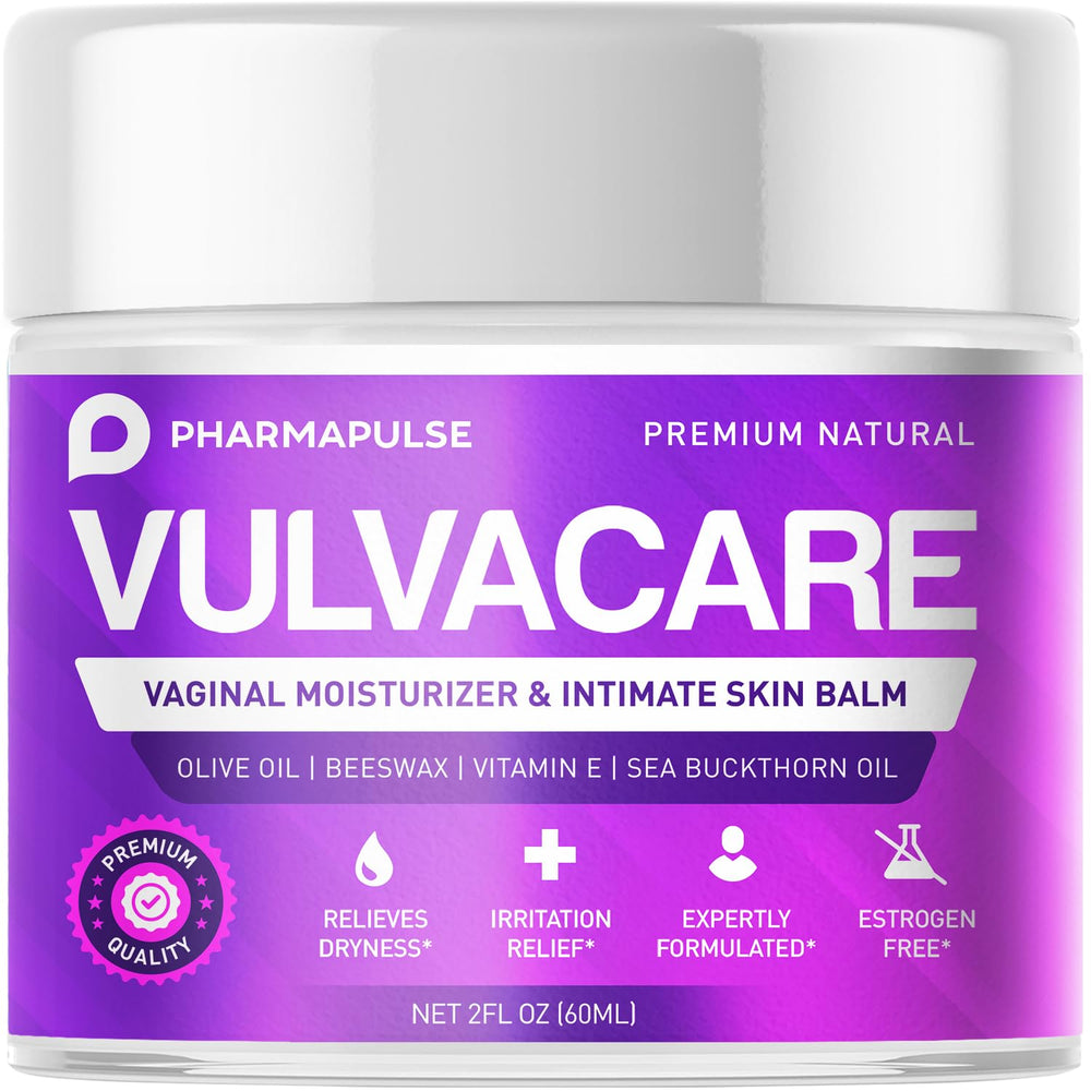 Envase Pharmapulse Vaginal Moisturizer frente mostrando tamaño 2 oz y aplicación segura