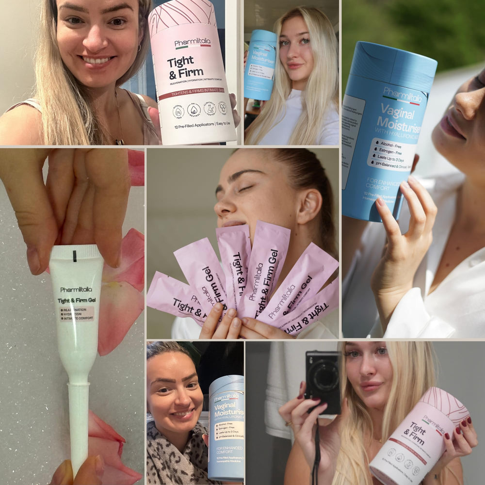 Pharmlitalia gel tensora vaginal textura suave que hidrata y revitaliza la piel.