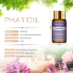 PHATOIL frascos junto a monedero para ver escala y portabilidad práctica