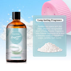 PHATOIL al lado de una mano para comparar tamaño y capacidad 100 ml