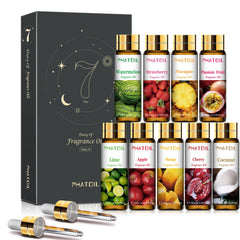 PHATOIL set empaquetado frontal mostrando 9 botellas y caja elegante para regalo