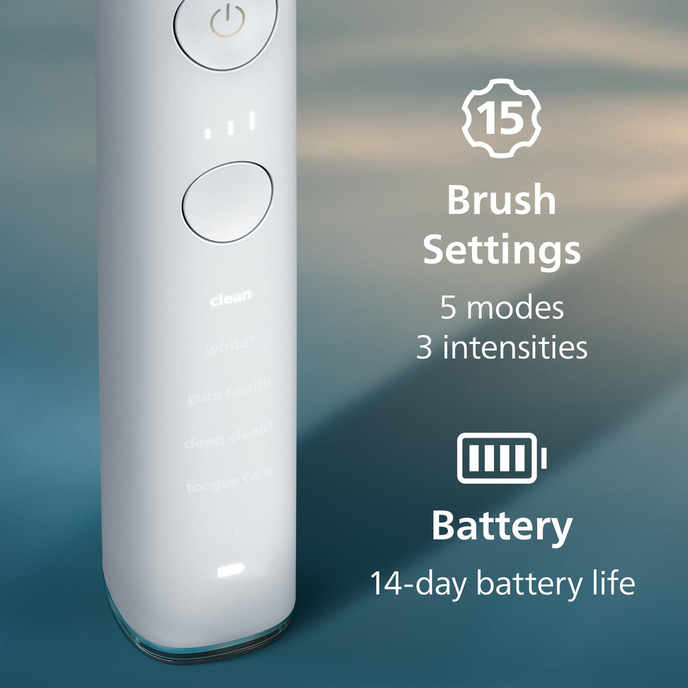 Philips Sonicare comparación de tamaño mostrando escala frente a mano