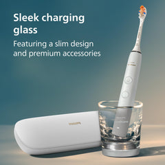 Philips Sonicare pantalla de app emparejada guiando el cepillado en tiempo real