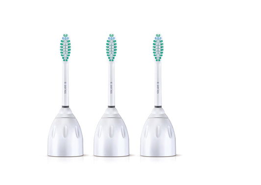 Philips Sonicare vista frontal del empaque original con tres cabezales, garantía de compatibilidad