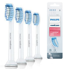 Philips Sonicare cabezales Sensitive vista frontal del paquete, reemplazo cómodo y suave