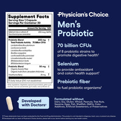 Physician's CHOICE cápsulas sobre superficie enfatizando estabilidad y dosificación