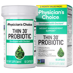 Physician's CHOICE frasco frontal mostrando etiqueta y beneficio de control de peso