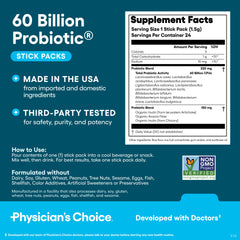 Physician's CHOICE uso en viaje en cafetería, soporte digestivo en movimiento