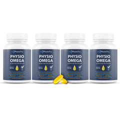 PhysioTru frente del empaque mostrando 4 packs y cantidad total