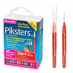 Piksters paquete frontal mostrando 40 cepillos, opción conveniente