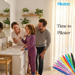 Comparación de tamaño Piksters junto a dedos para evaluar diámetro muy estrecho