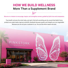Pink Stork envase en contexto doméstico que sugiere integración diaria
