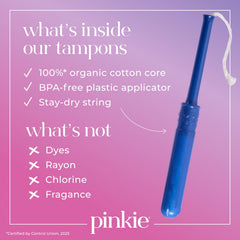 Pinkie cuerda stay-dry seca que facilita extracción segura