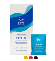 Piper Biosciences empaque frontal mostrando pouches y beneficios