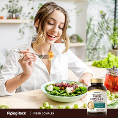 Piping Rock caja abierta con 120 cápsulas visible para almacenamiento