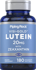Piping Rock frente del envase mostrando 180 softgels y conveniencia