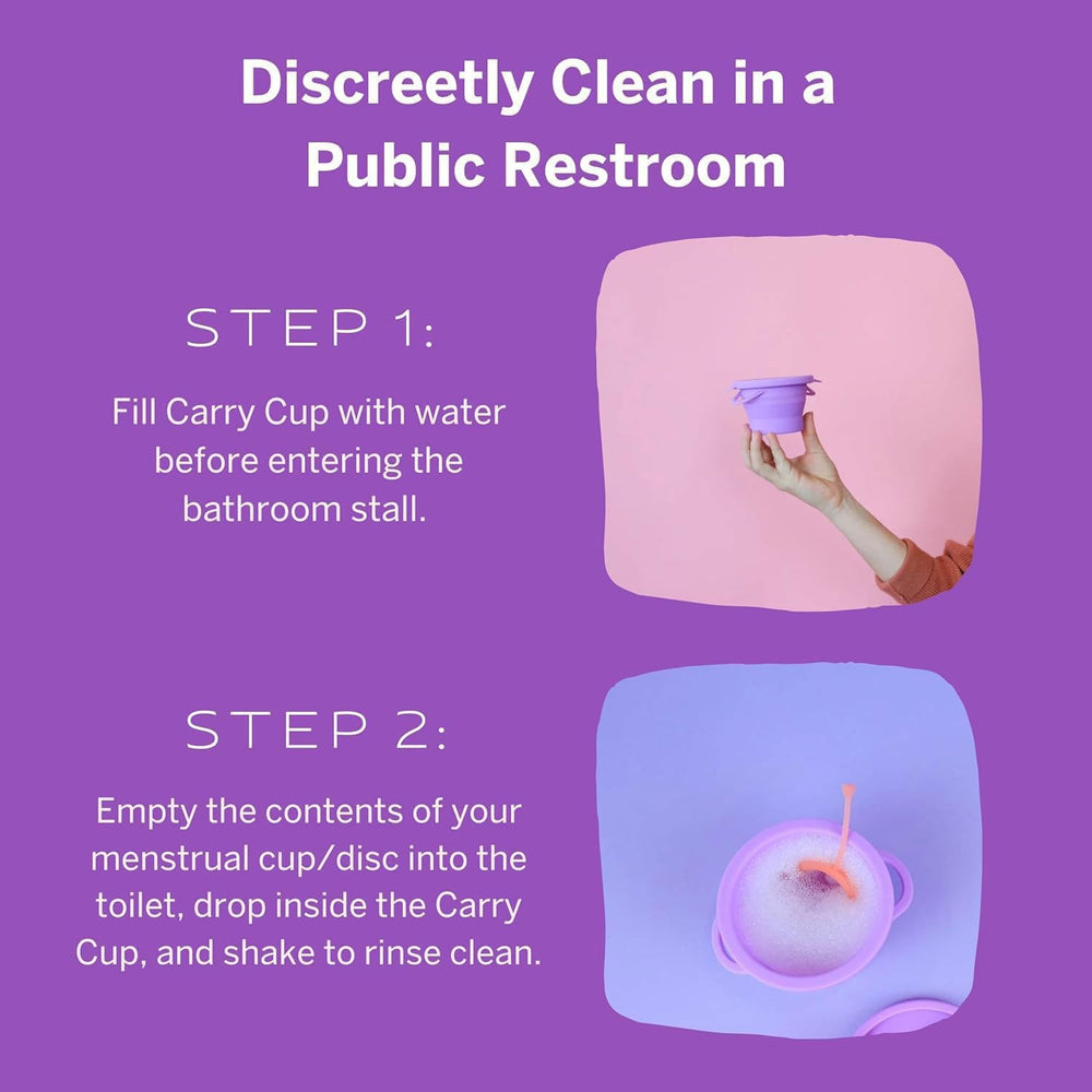 Pixie Cup en uso en baño público para limpieza discreta y rápida