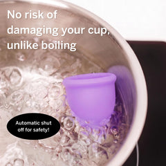 Pixie Cup etiqueta BPA-Free destacando seguridad para el usuario