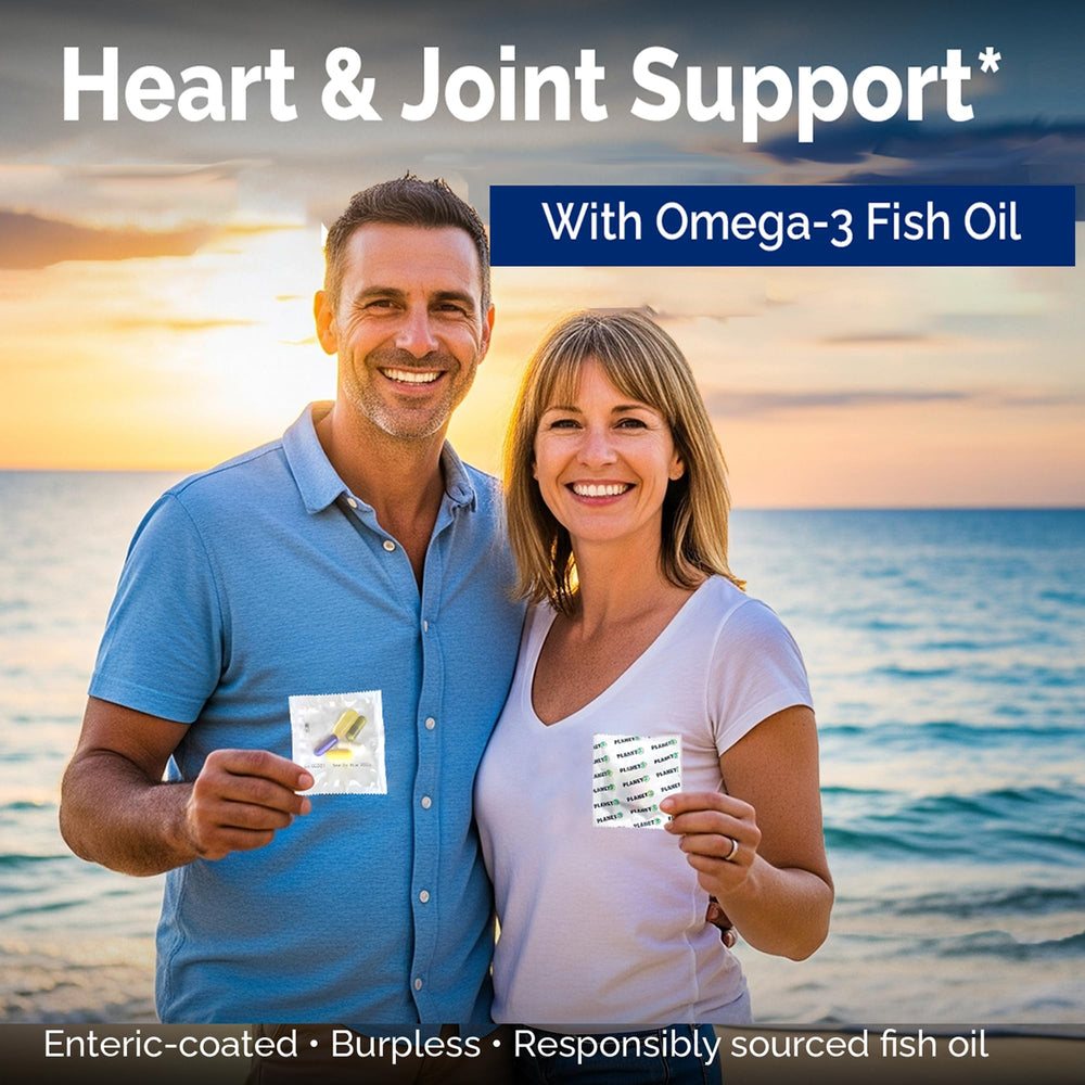 Planet 3 aceite omega‑3 sin regusto para soporte cardiaco