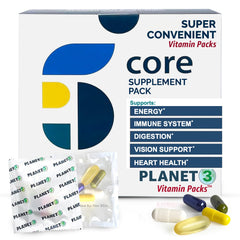 Planet 3 sobres en mochila durante viaje para suplementación móvil