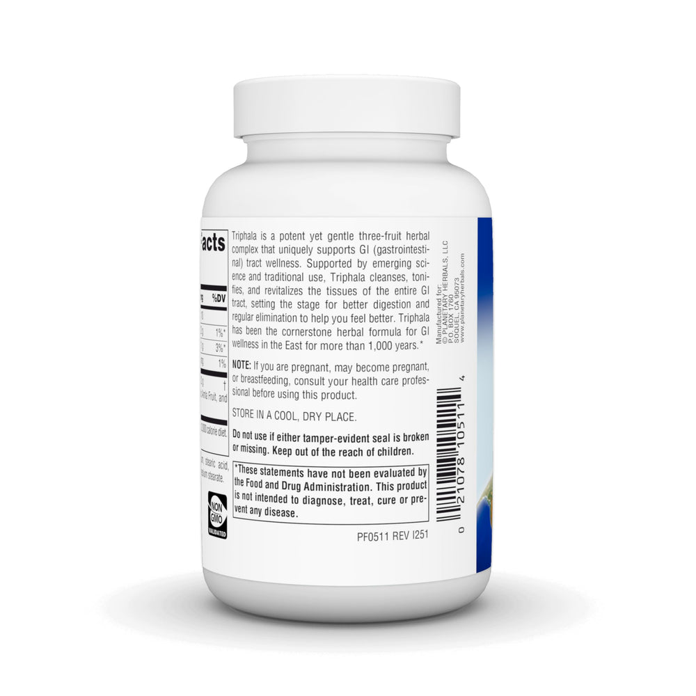 Planetary Herbals Triphala Gold packaging USA displays origin and product integrity.