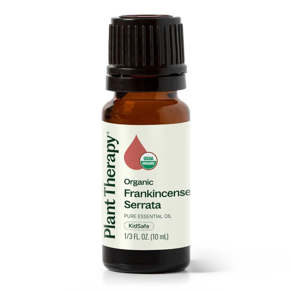 Plant Therapy etiqueta orgánica y sello de pruebas GC‑MS visibles