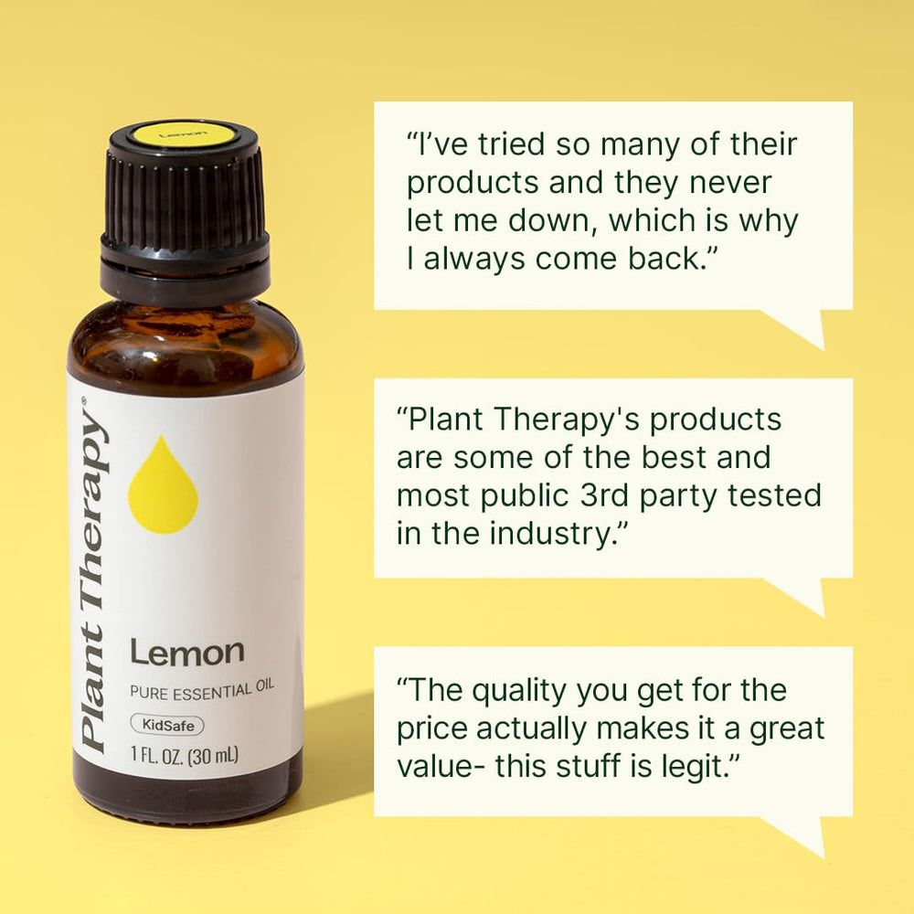 Plant Therapy aceite de limón en difusor creando ambiente fresco y energizante