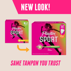 Playtex Sport detalle del aplicador cónico y agarre para inserción precisa
