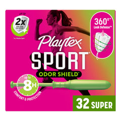 Playtex empaque frontal mostrando protección deportiva y sin fragancia