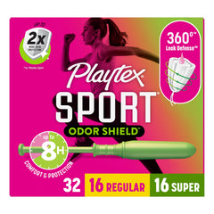 Playtex Sport empaque frontal mostrando el multipack y beneficio de protección