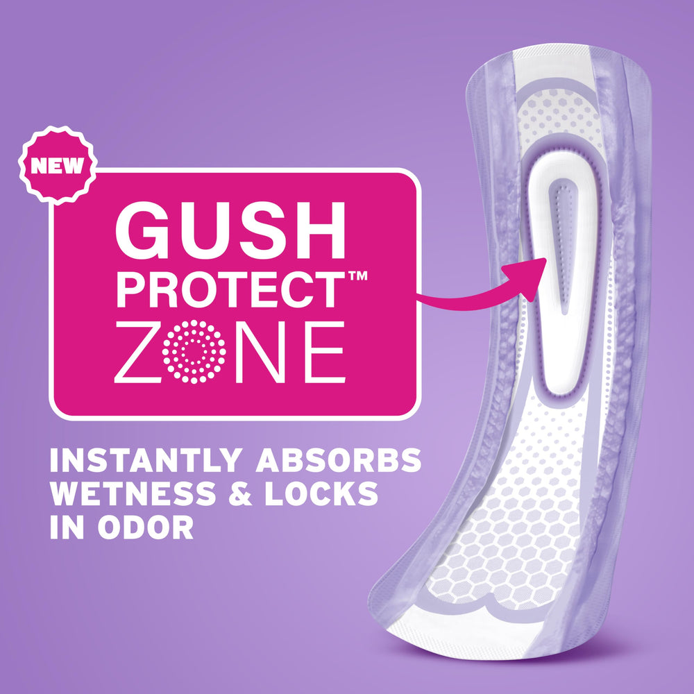 Poise detalle de la zona GushProtect mostrando absorción rápida
