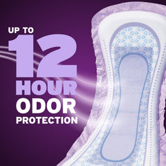 Poise empaque abierto con etiqueta y detalles de absorbencia 8 Drop