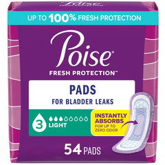Poise frente del empaque mostrando protección ligera y cantidad