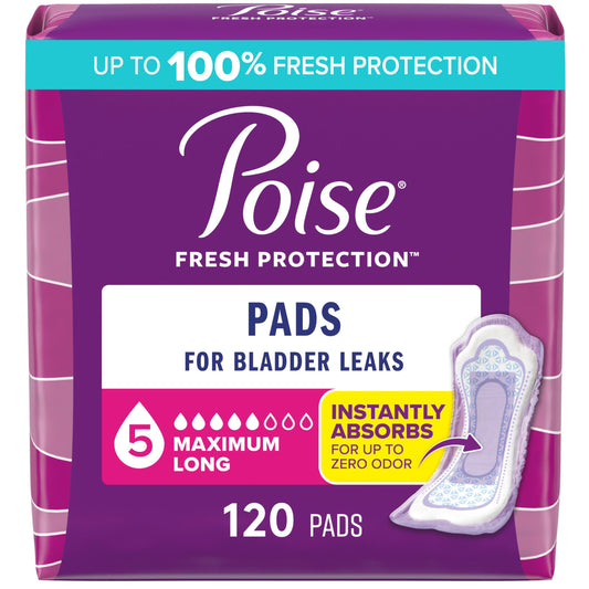 Poise paquete frontal 120 unidades mostrando diseño y cantidad para confianza diaria
