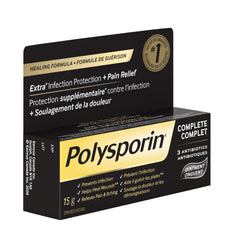 Polysporin aplicando ungüento en mano para alivio temporal