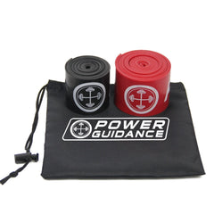 POWER GUIDANCE banda junto a una mano para mostrar tamaño y portabilidad