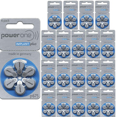 Power One embalaje frontal mostrando el pack de 120 pilas y facilidad de almacenamiento