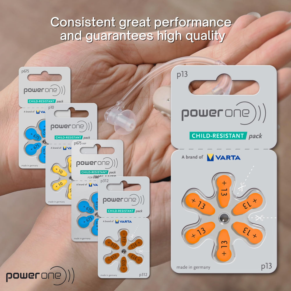 wns-emg-world powerone P13 inserted en audífono, sonido estable y fiable