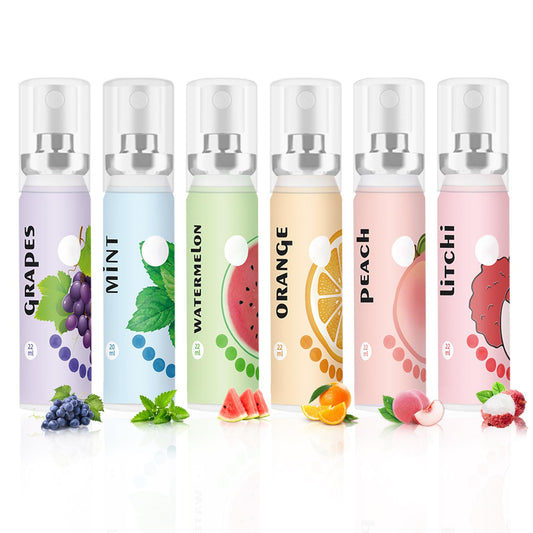 PPPanYiDi pack frontal con seis sprays frutales y beneficio de frescura inmediata