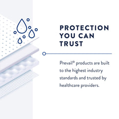 Prevail primer plano de la capa superior que mantiene la piel seca y cómoda