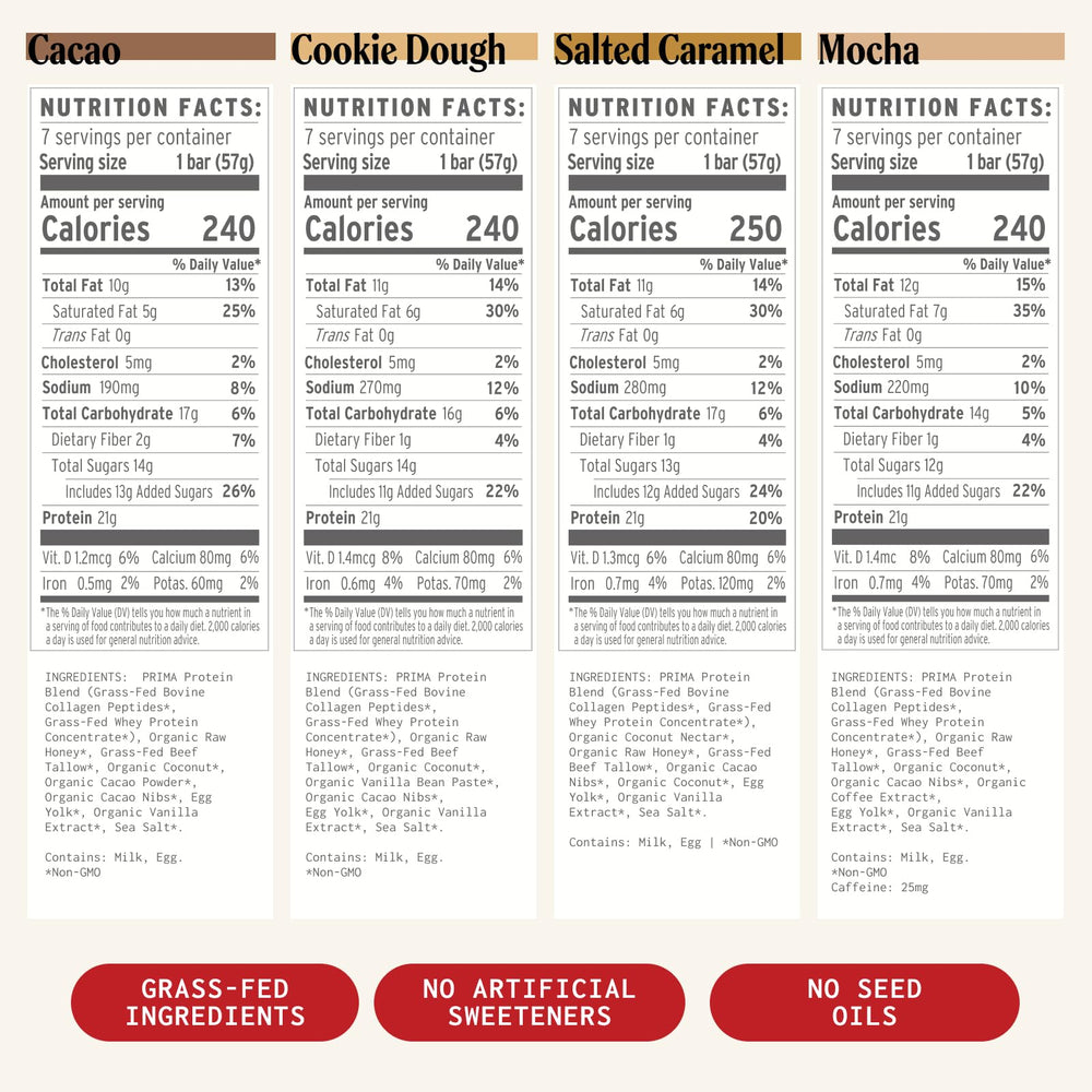 PRIMA Ancestral variedad de sabores montados, elección nutritiva para snack